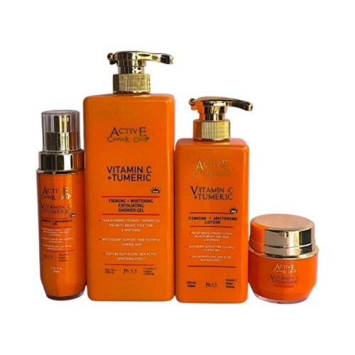 Caviar drip Vitamin c + turmeric oil, shower gel, lotion & cream
