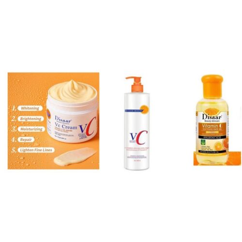 Vc cream + lotion & hyaluronic acic face oil