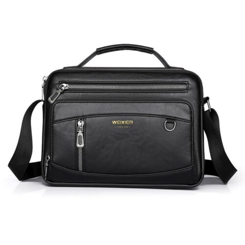Men Handbag Leather Crossbody Bags Multi-pocket