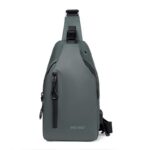Chest Bags for Men, Leather Shoulder Sling Bag for Men, Leather Sling Bag Mens Crossbody Bag, Chest Bag Sling Backpack for Men with USB Charge Port