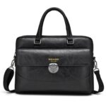 WEIXIER T616 Men Briefcase Large Capacity Document Laptop Bag(black)