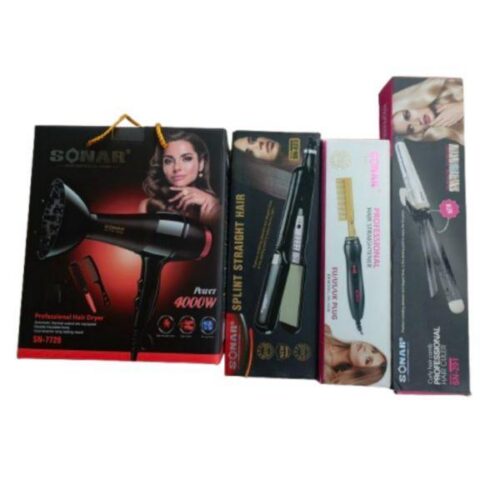 Professional and Very Durable Hair Straightener, Hot Comb, Hair Curler and 4000W Dryer