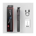 C17 Ai Face Tracking selfie stick Quadrapods with rotating HandelI