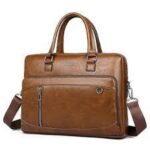 Men's Genuine Vintage Handdecore Leather Messenger Shoulder Laptop Bag Briefcase