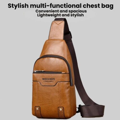 X466 Men Crossbody Chest Bag Casual Water-Resistant Lightweight Backpack