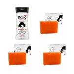 Glow body oil & 3pcs skin lightening soap