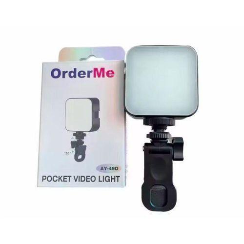 OrderMe AY-49D Pocket ViOrderMe AY-49D Pocket Video Light - Portable LED for Camera &Phonedeo Light - Portable LED for Camera &Phone