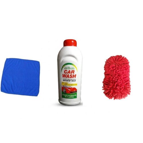 Car wash N wax 1L + hand towel & foam sponge