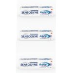 Rapid action 100g toothpaste ×3