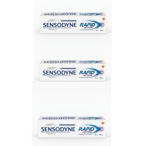 Rapid action 100g toothpaste ×3