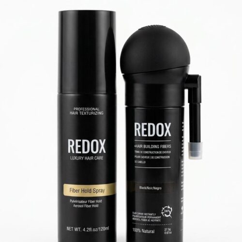 Redox Hair Building Fibers 27.5g, Applicator and Holding Spray