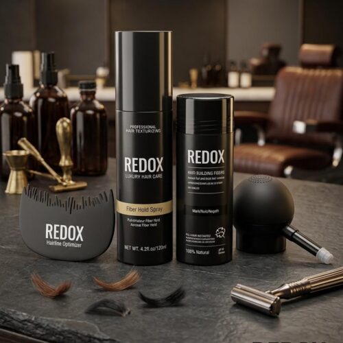 Redox Hair Building Fibers 27.5g, Applicator, Holding Spray and Optimizer