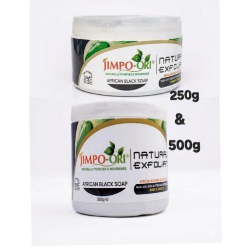 Natural Exfoliate black soap 250 & 500grms