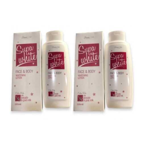 Supa white face & body lotion 500ml ×2