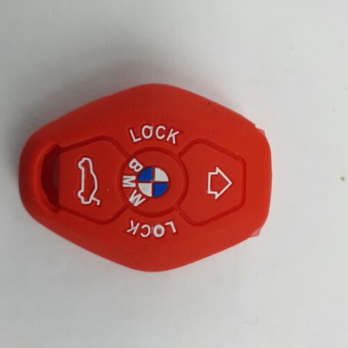 4 buttons Silicon car key fob cover red